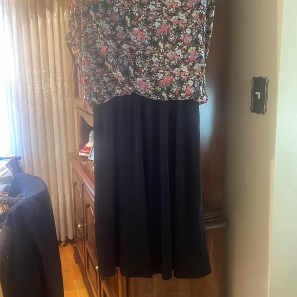 MSK Floral Pullover Dress With Elastic Waist SIZE L (10-12) - Picture 5 of 7